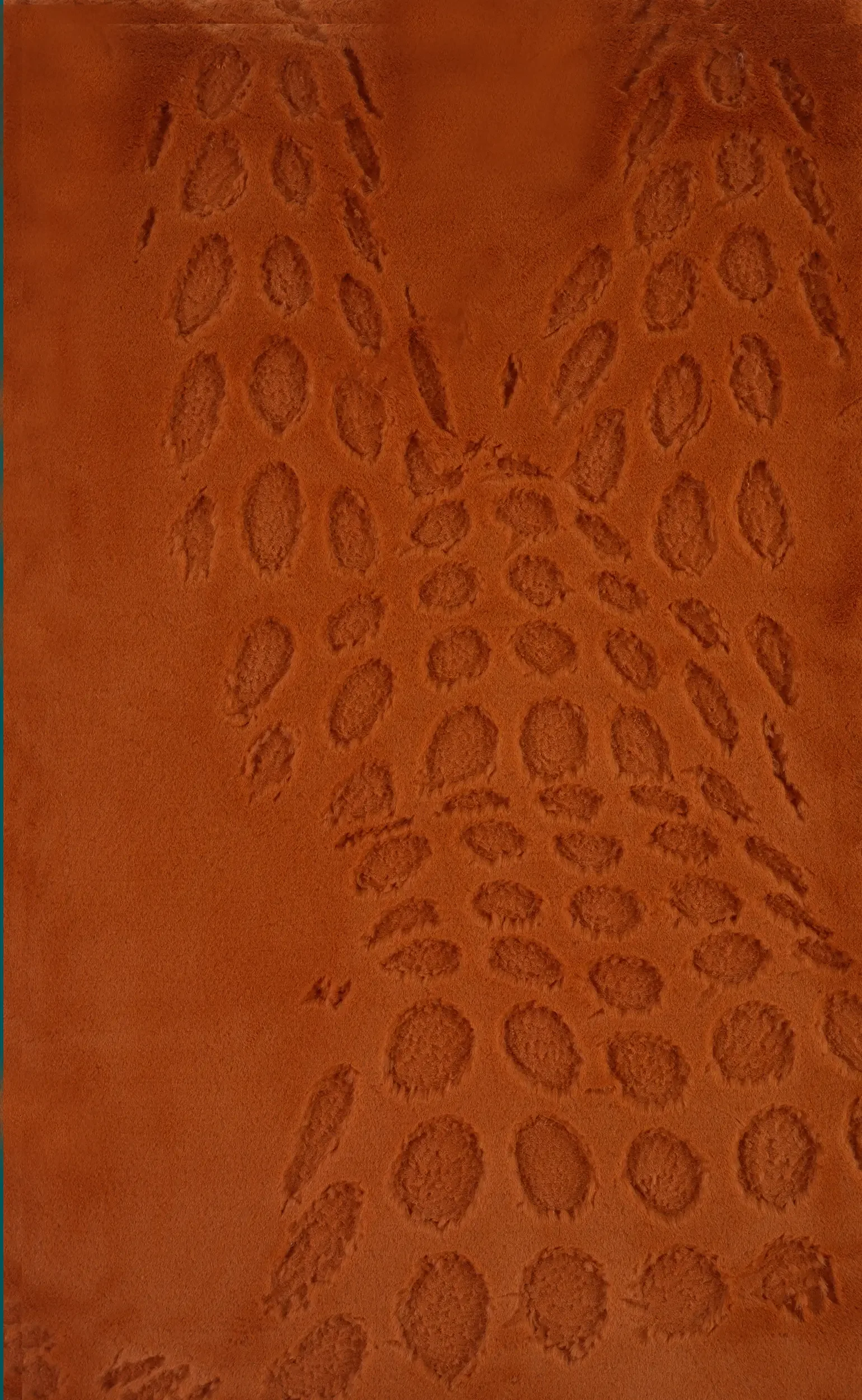 Recumbent nude figure rendered with cut fur texture