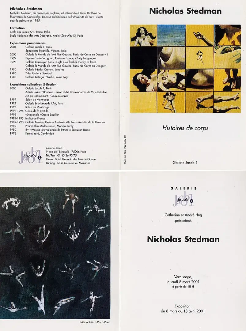 Exhibition flier for Jacob 1 show in Paris