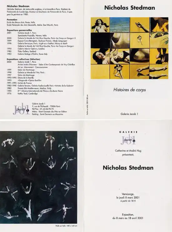 Exhibition flier for Jacob 1 show in Paris