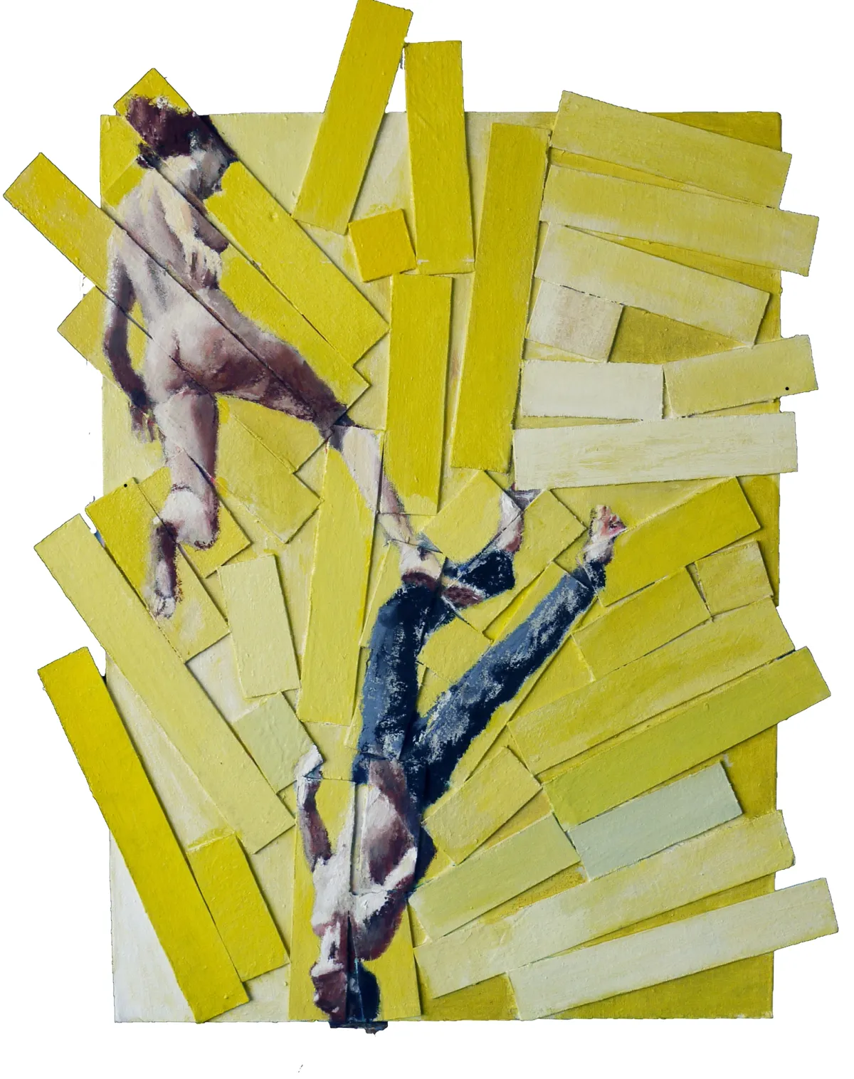 Yellow Chaos - Fragmented Wood Painting | Nicholas Stedman