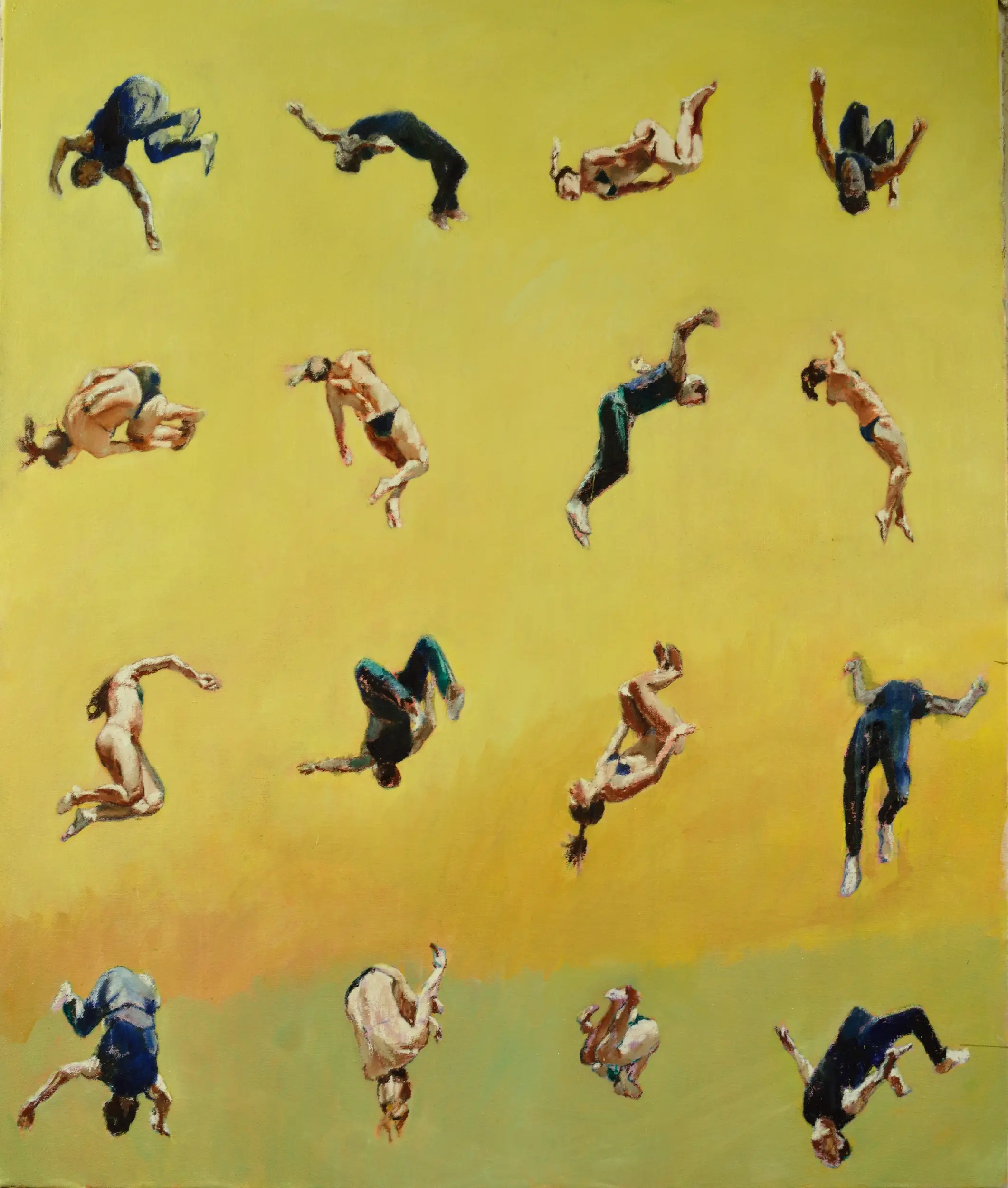 Flip - Motion and Space Painting | Nicholas Stedman - flip movement, athlete painting, Nicholas Stedman