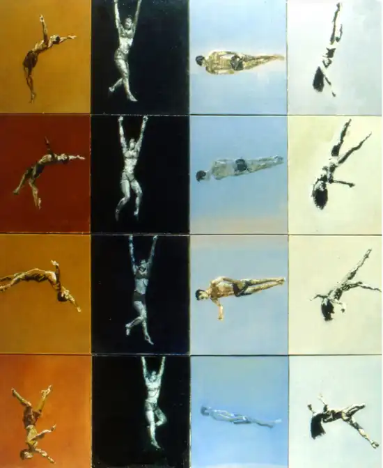 Four circus movements shown in sequence exploring body language