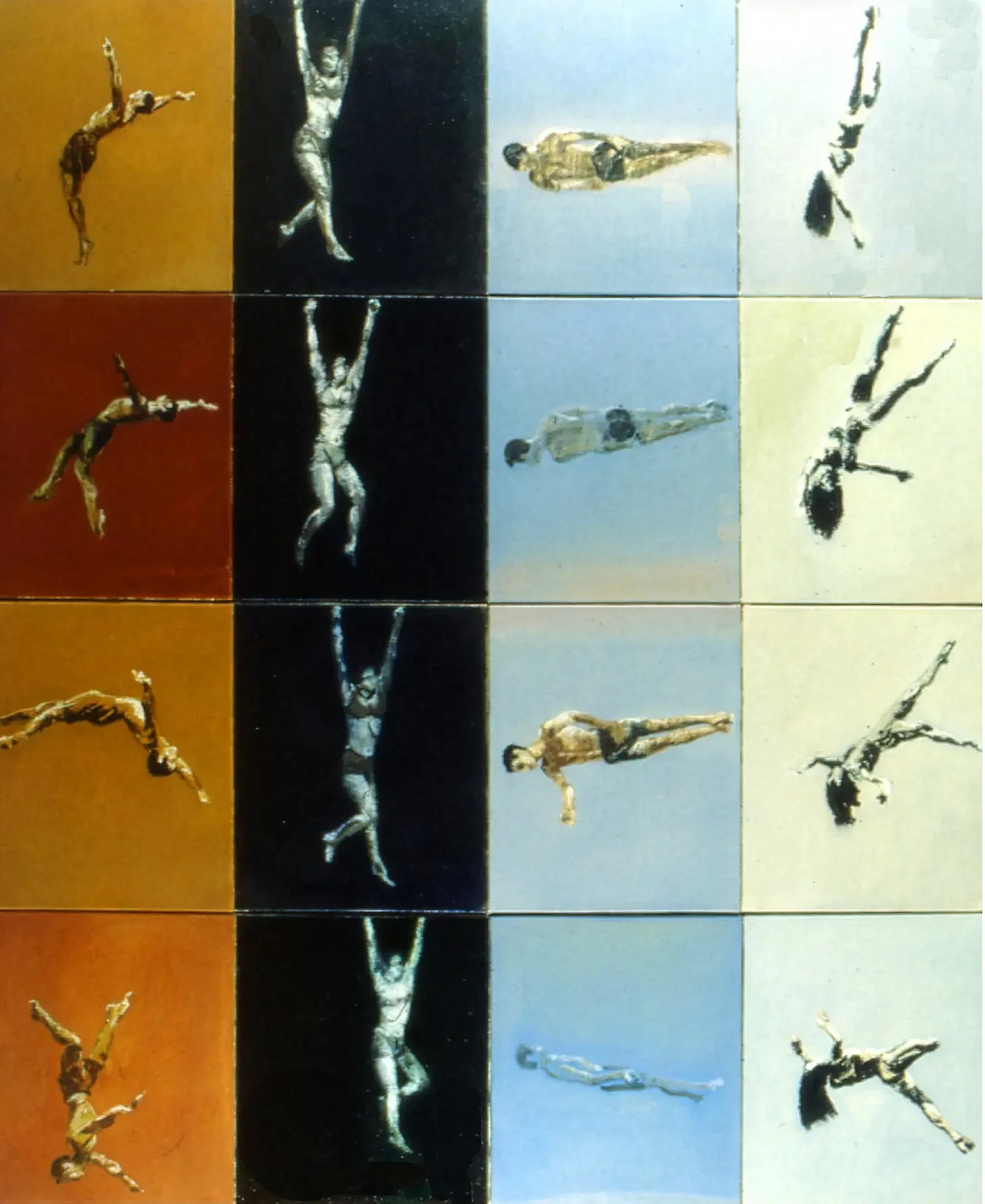 Four circus movements shown in sequence exploring body language