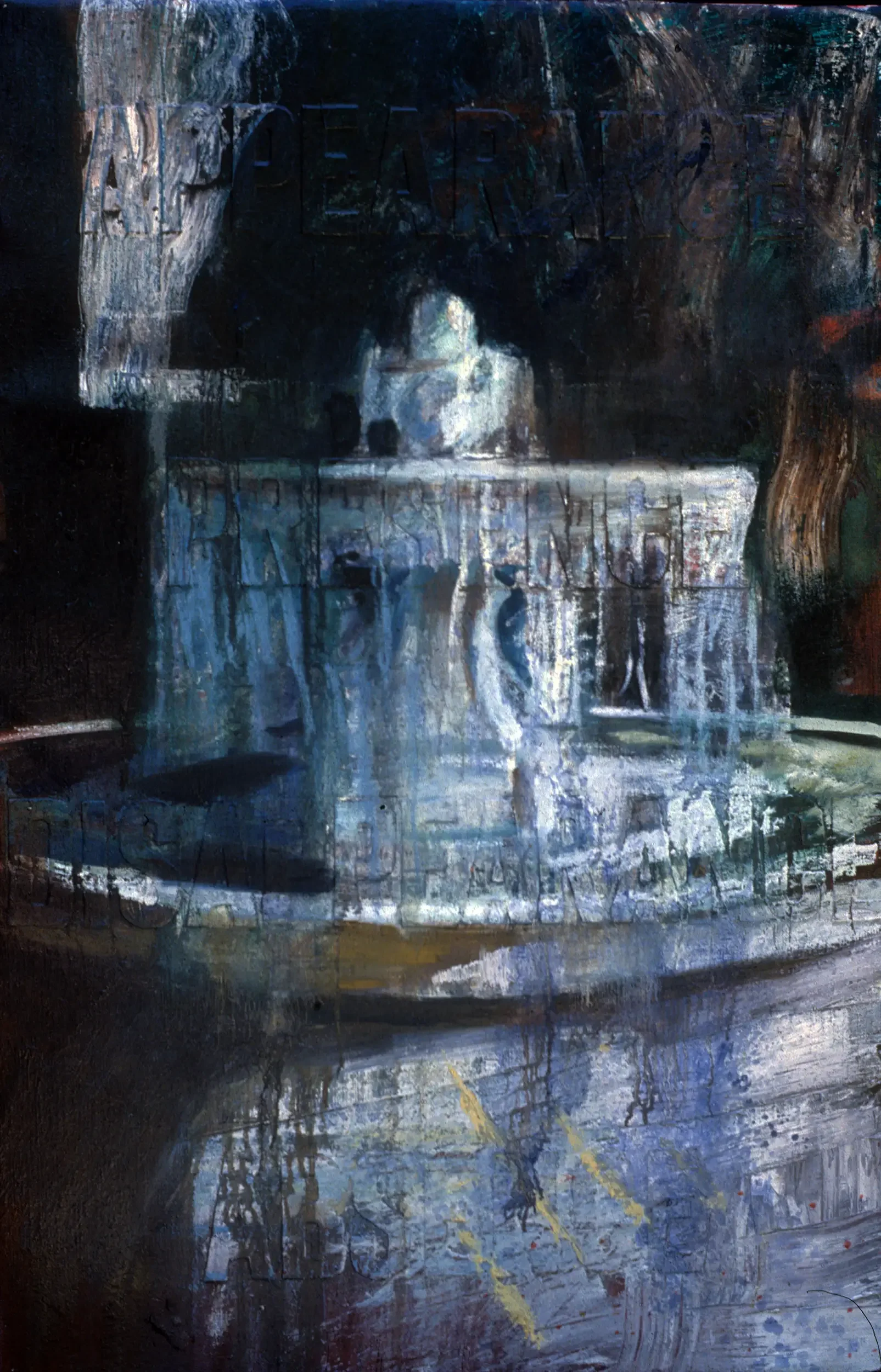 Embossed composition inspired by a Versailles fountain