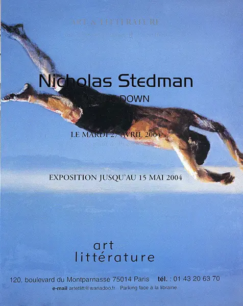 Poster of solo show at the Galerie Art et Littérature, Montparnasse, Paris